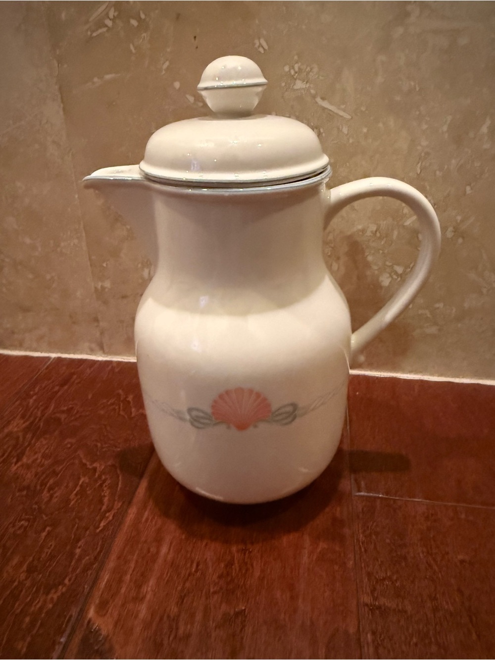 Vintage Villeroy & Boch AMALFI Mini COFFEE POT Peach Shells Luxembourg